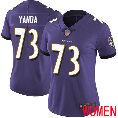 Baltimore Ravens Limited Purple Women Marshal Yanda Home Jersey NFL Football 73 Vapor Untouchable